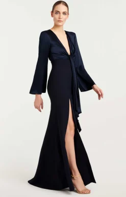 Cinq à Sept Julianne Gown Navy New