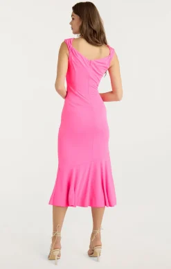 Cinq à Sept Julieta Dress ElectricPink Sale