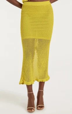 Cinq à Sept Kerry Knit Skirt Pomelo Discount