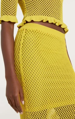 Cinq à Sept Kerry Knit Skirt Pomelo Discount