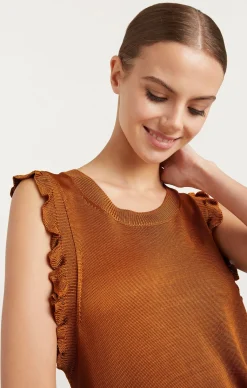 Cinq à Sept Knit Lenore Top Pecan Hot