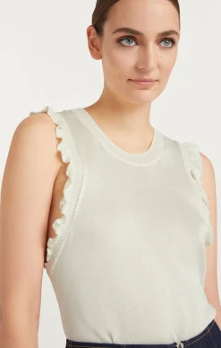 Cinq à Sept Knit Lenore Top Ivory Sale