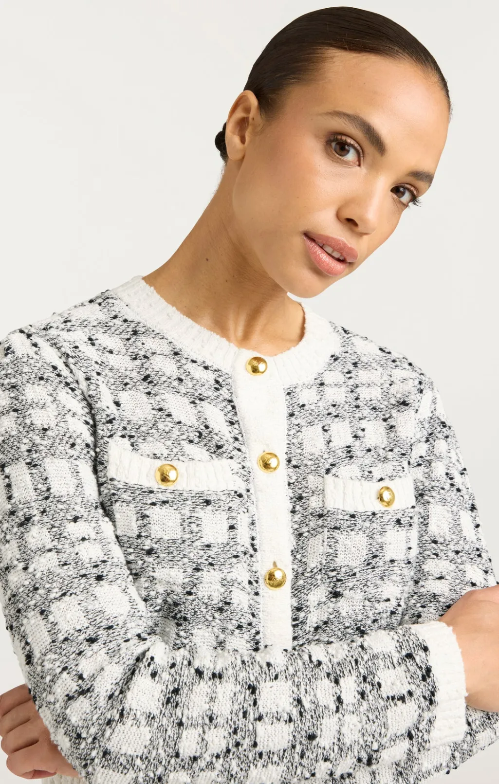 Cinq à Sept Kori Cardigan Black/white