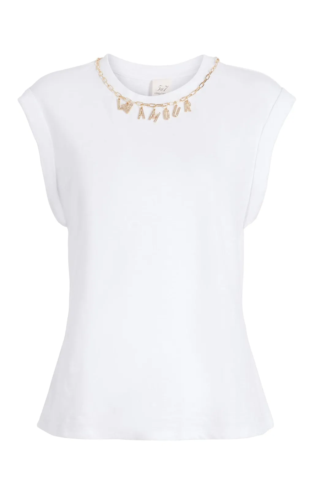 Cinq à Sept L'amour Necklace Bella Tee White Clearance