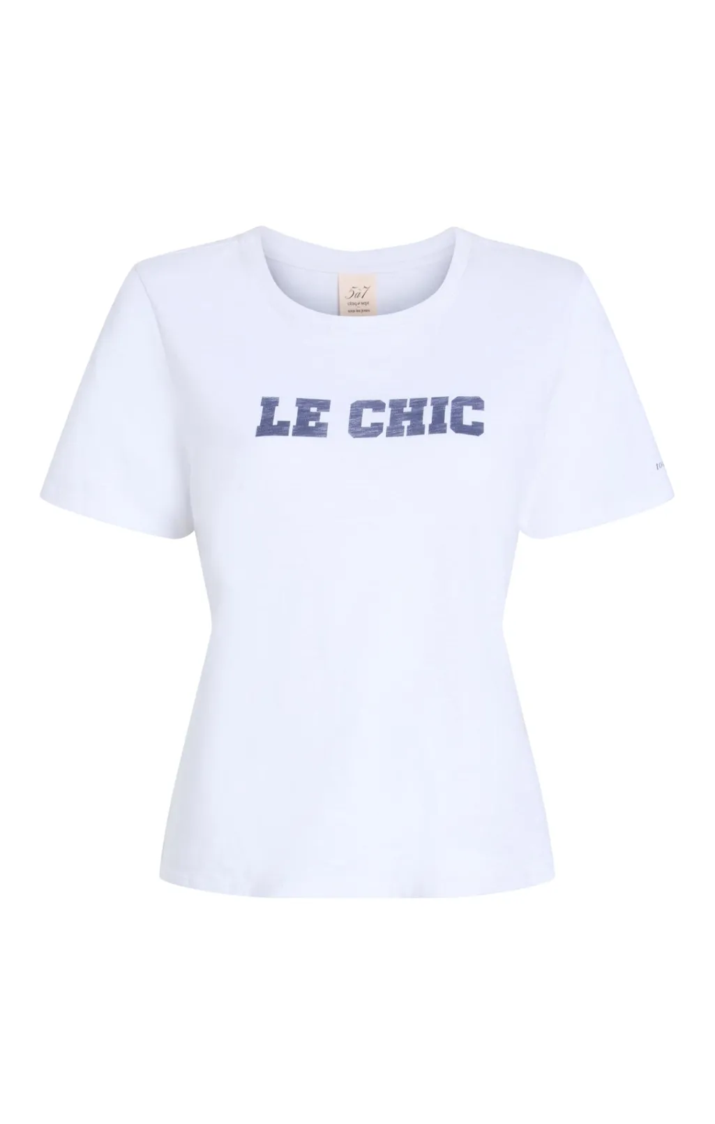 Cinq à Sept Le Chic Shrunken Tee White/Navy Discount