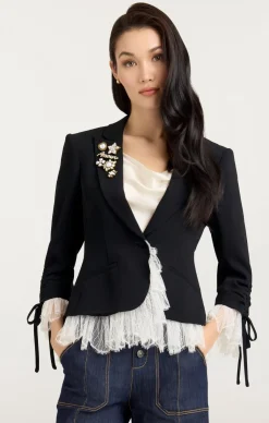 Cinq à Sept Le Petit Roxie Blazer Black/Ivory