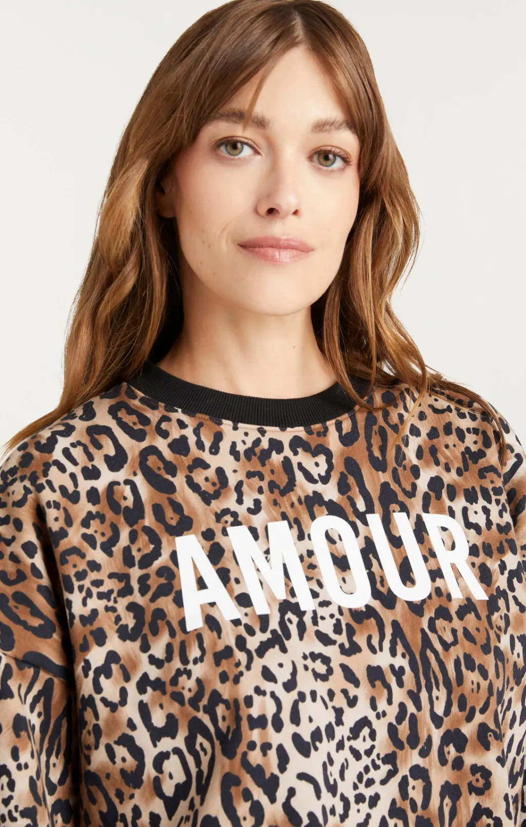 Cinq à Sept Leopard Amour Brandy Sweatshirt Pullover Black/sahara Clearance