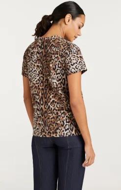 Cinq à Sept Leopard Paris NY Tee Black/sahara Clearance