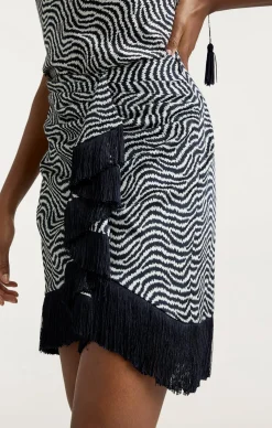 Cinq à Sept Lesly Skirt Ivory/navy New