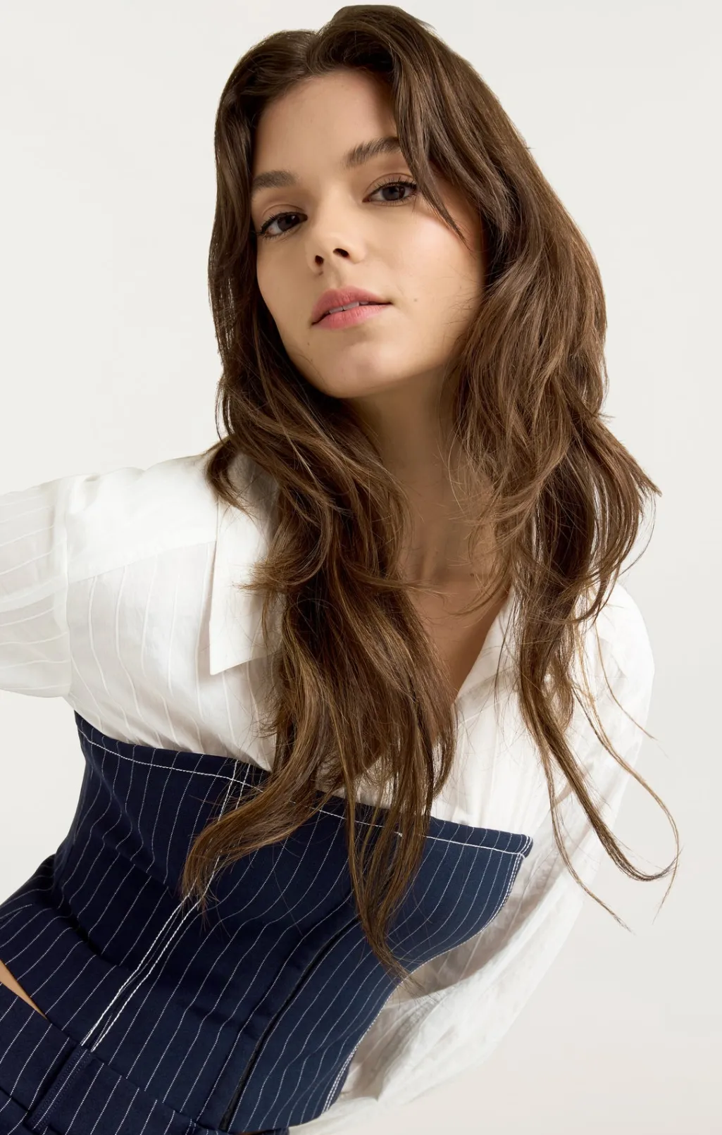 Cinq à Sept Levina Top Navy/Ivory Clearance