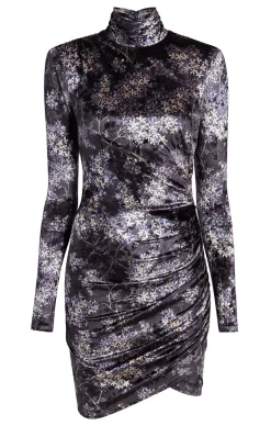 Cinq à Sept Lilac Floral Marlene Dress BlackMulti New