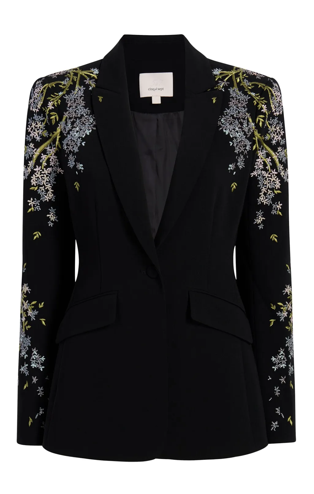 Cinq à Sept Lilac Vine Embellished Cheyenne Blazer BlackMulti Clearance