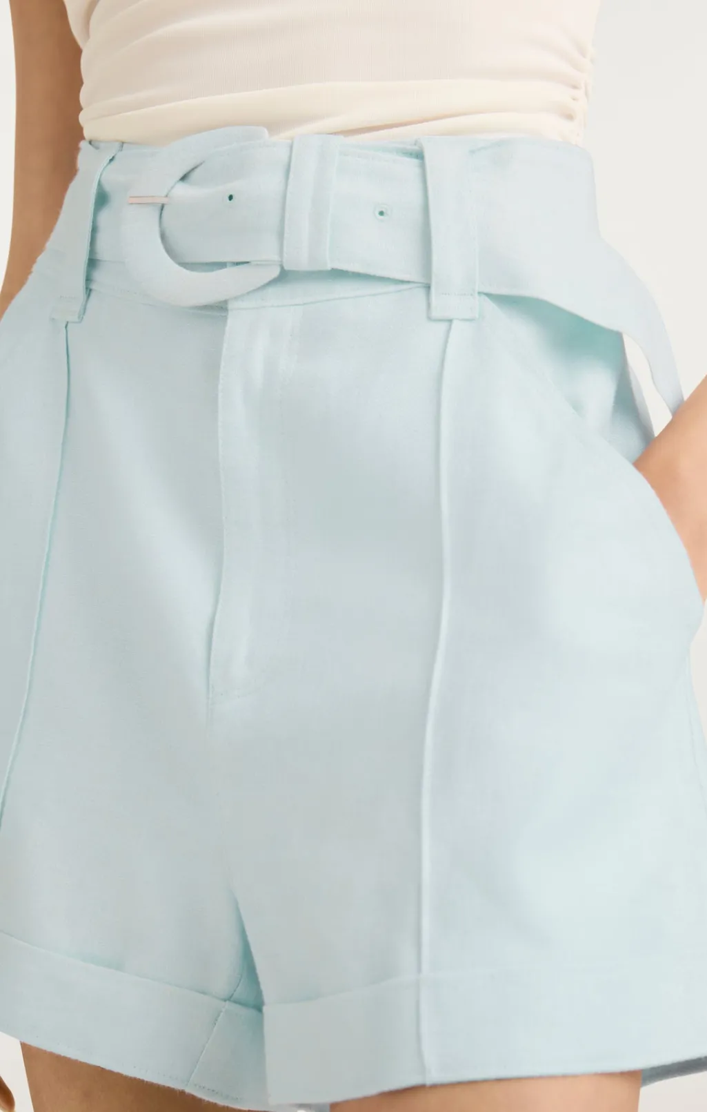 Cinq à Sept Linen Aldi Short GlacialBlue