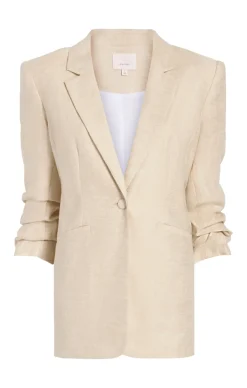 Cinq à Sept Linen Kylie Blazer Khaki