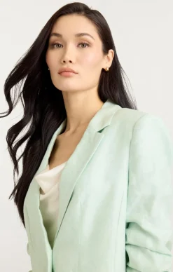 Cinq à Sept Linen Kylie Blazer MintyDelight Sale