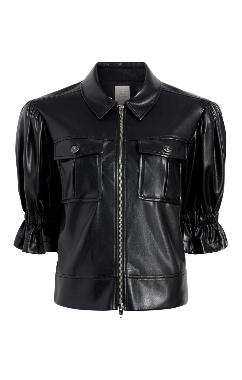Cinq à Sept Lite Vegan Leather Holly Jacket Black Discount