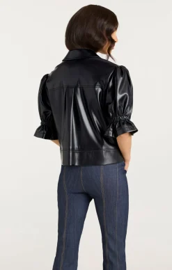 Cinq à Sept Lite Vegan Leather Holly Jacket Black Discount