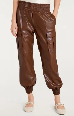 Cinq à Sept Lite Vegan Leather Jenning Pants Espresso Outlet