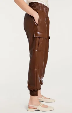 Cinq à Sept Lite Vegan Leather Jenning Pants Espresso Outlet