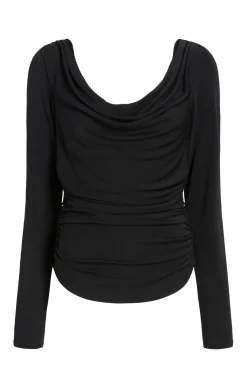 Cinq à Sept Long Sleeve Cherise Top Black New