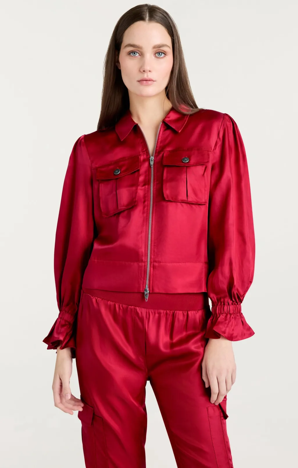 Cinq à Sept Long Sleeve Holly Jacket RedCurrant Discount