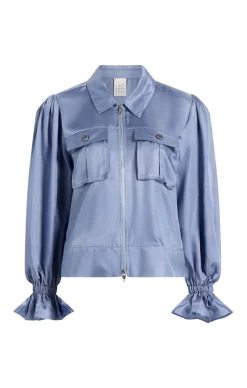 Cinq à Sept Long Sleeve Holly Jacket RusticBlue Sale