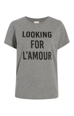 Cinq à Sept Looking For L'amour Tee HeatherGrey/black New