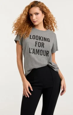 Cinq à Sept Looking For L'amour Tee HeatherGrey/black New