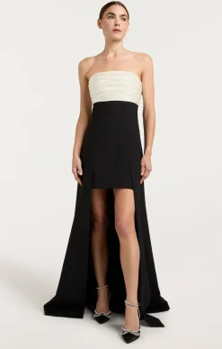 Cinq à Sept Lorella Gown Black/ivory Outlet