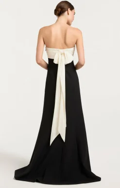 Cinq à Sept Lorella Gown Black/ivory Outlet