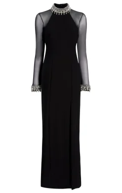 Cinq à Sept Loretta Gown Black/Silver Hot