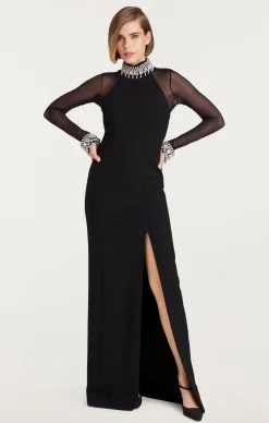 Cinq à Sept Loretta Gown Black/Silver Hot