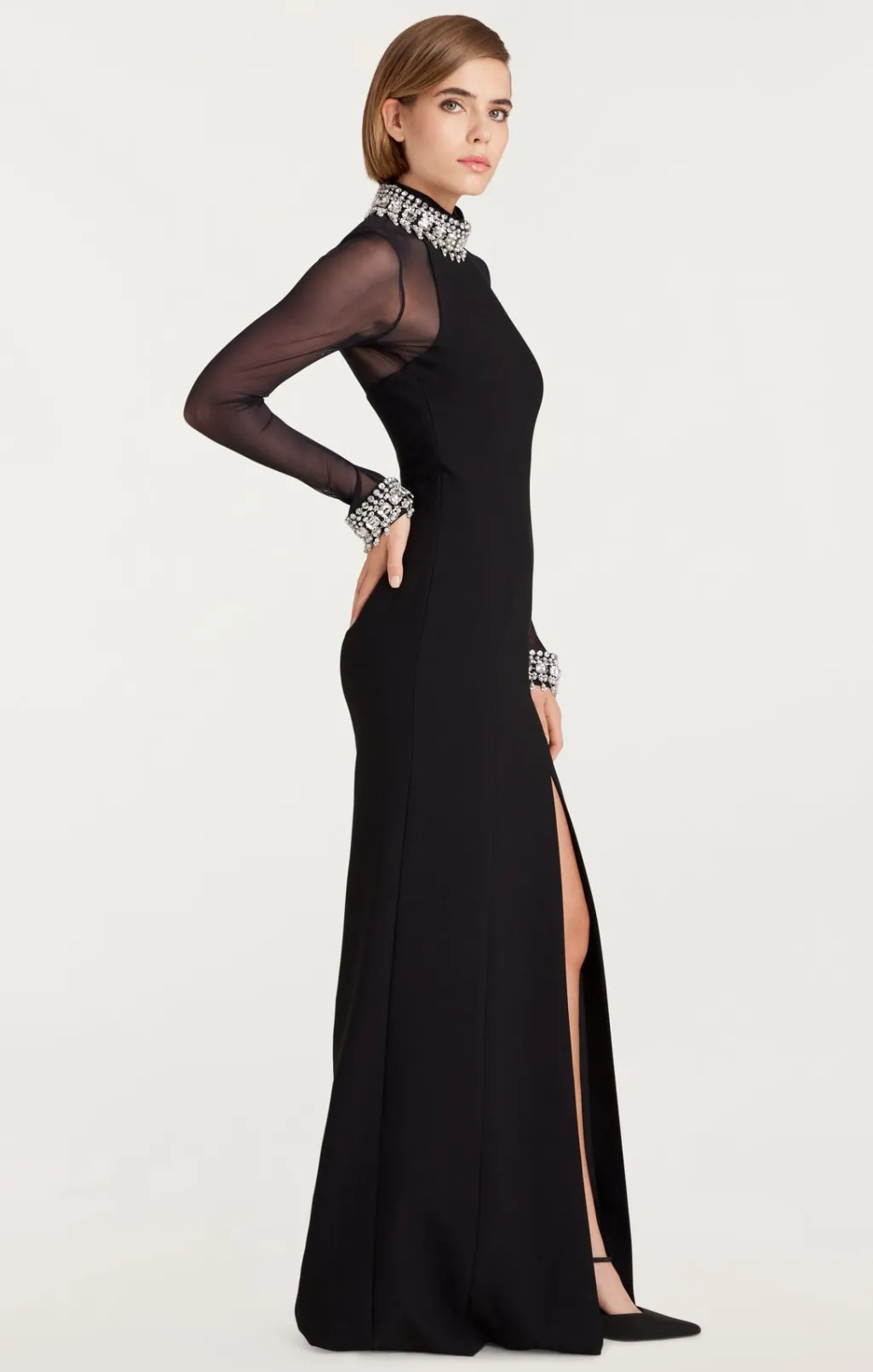 Cinq à Sept Loretta Gown Black/Silver Hot