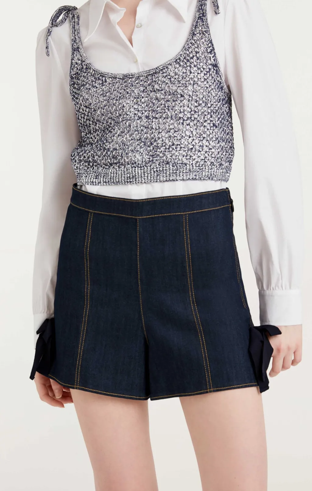 Cinq à Sept Lou Short Indigo Hot