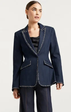 Cinq à Sept Love Letter Denim Cheyenne Blazer Indigo Online