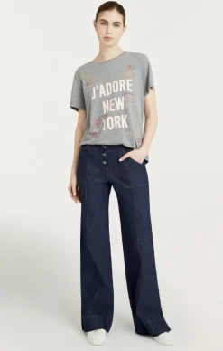 Cinq à Sept Love Letter Jadore New York Tee HeatherGreyMulti Hot