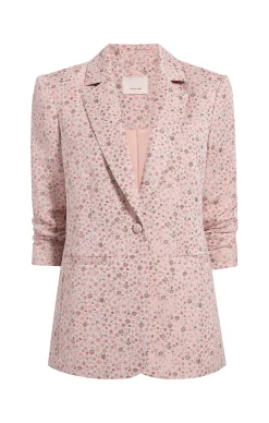 Cinq à Sept Lurex Jacquard Khloe Blazer PaleRoseMulti