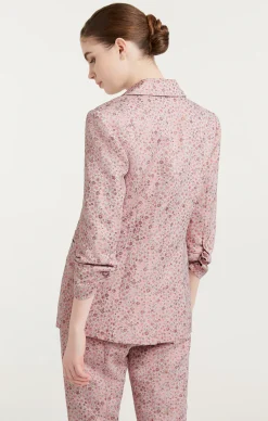 Cinq à Sept Lurex Jacquard Khloe Blazer PaleRoseMulti
