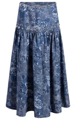 Cinq à Sept Maia Skirt IndigoMulti Discount