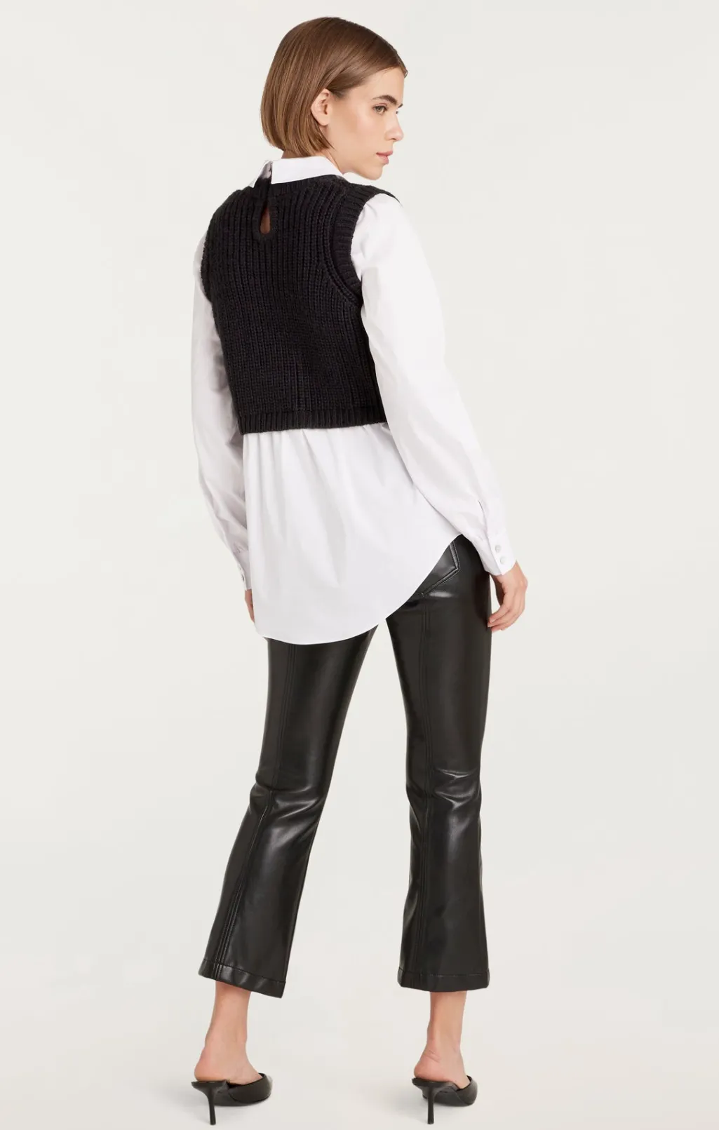Cinq à Sept Mara Shaker Pullover Black Discount