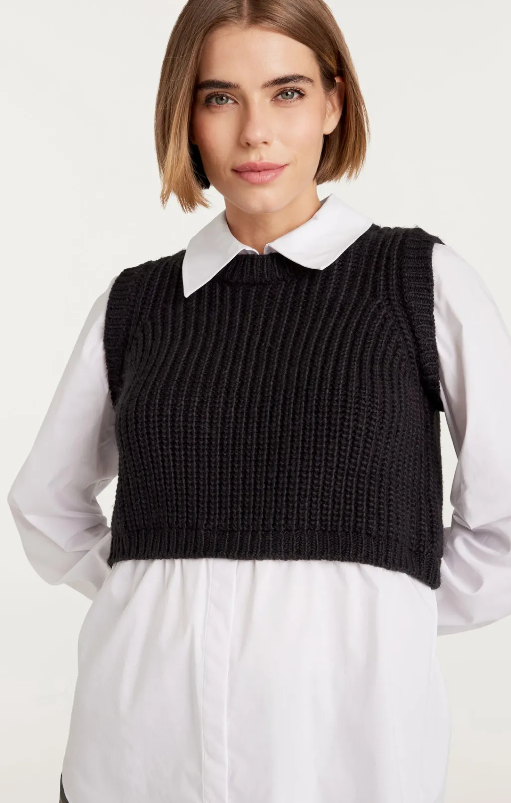 Cinq à Sept Mara Shaker Pullover Black Discount