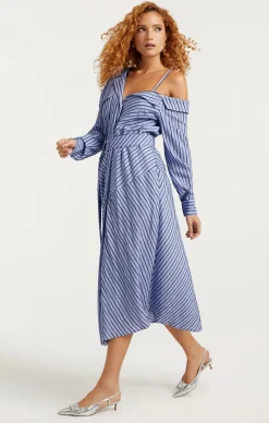 Cinq à Sept Marcella Dress Navy/raincloud Clearance