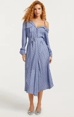Cinq à Sept Marcella Dress Navy/raincloud Clearance
