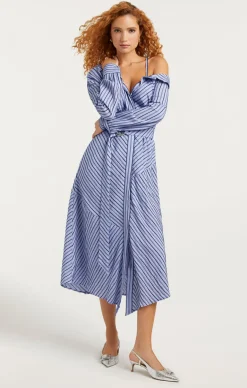 Cinq à Sept Marcella Dress Navy/raincloud Clearance