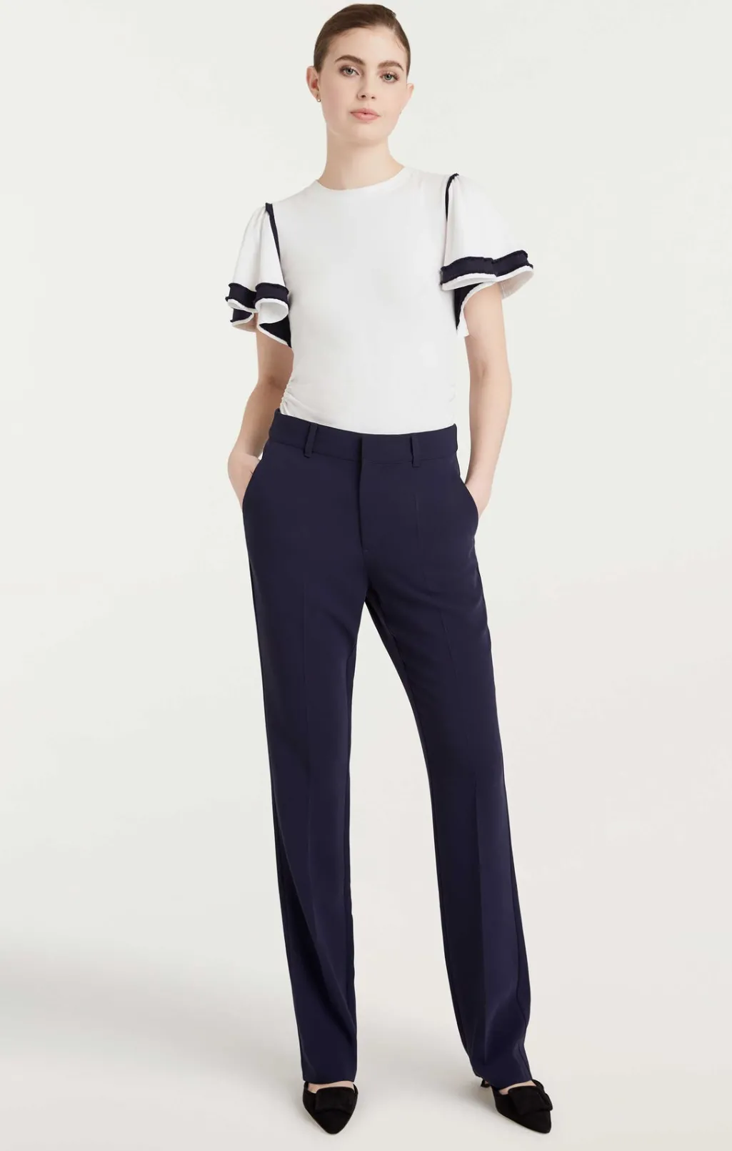 Cinq à Sept Marnia Top White/Navy Online