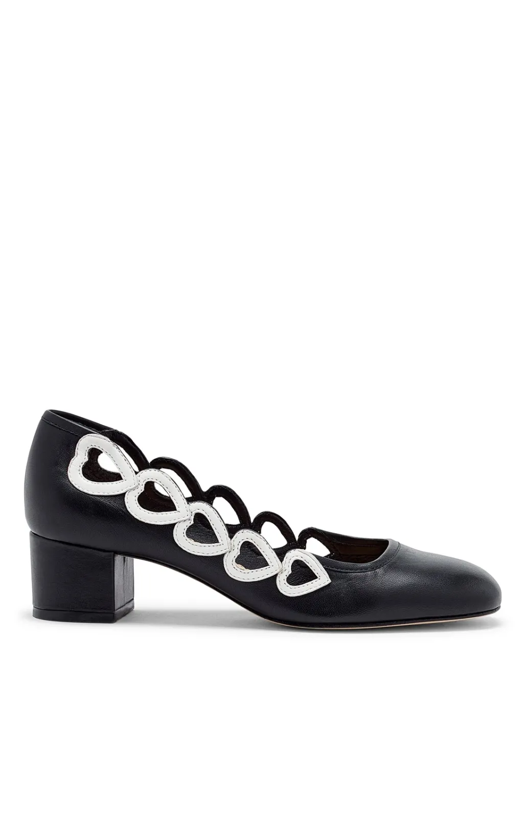 Cinq à Sept Martine Block Heel Pump Black/Ivory Clearance