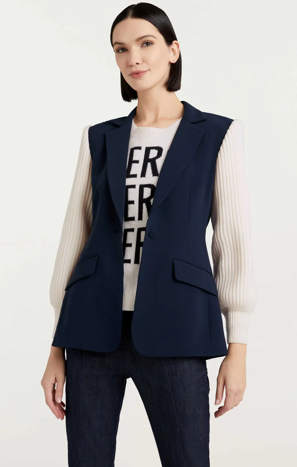 Cinq à Sept Melina Blazer Navy/Ivory Hot