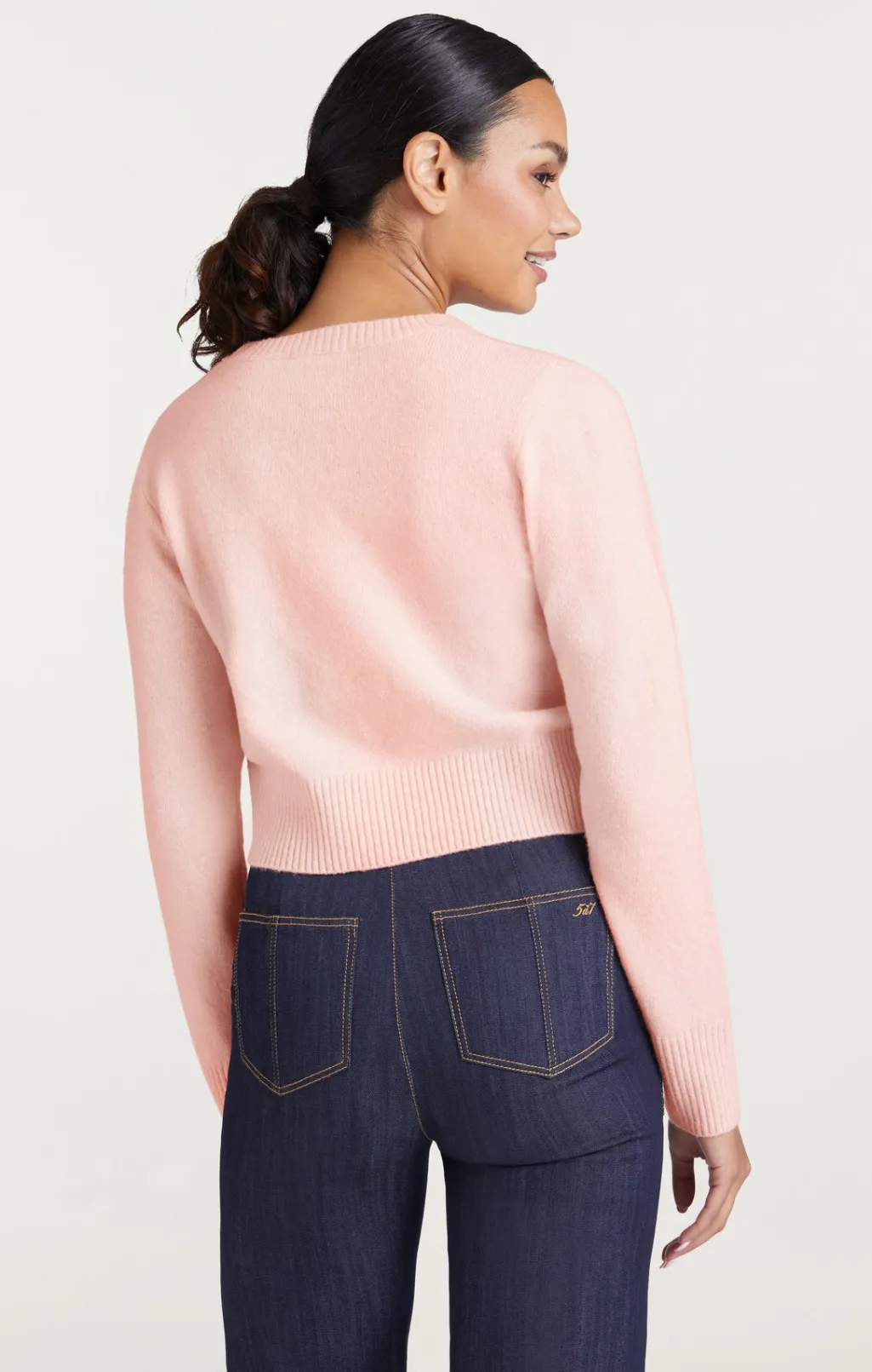 Cinq à Sept Merci Cropped Pullover Oleander New