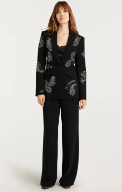 Cinq à Sept Mini Paisley Embellished Cheyenne Blazer Black Online