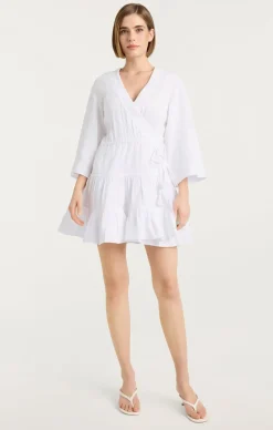 Cinq à Sept Mini Torey Dress White Hot